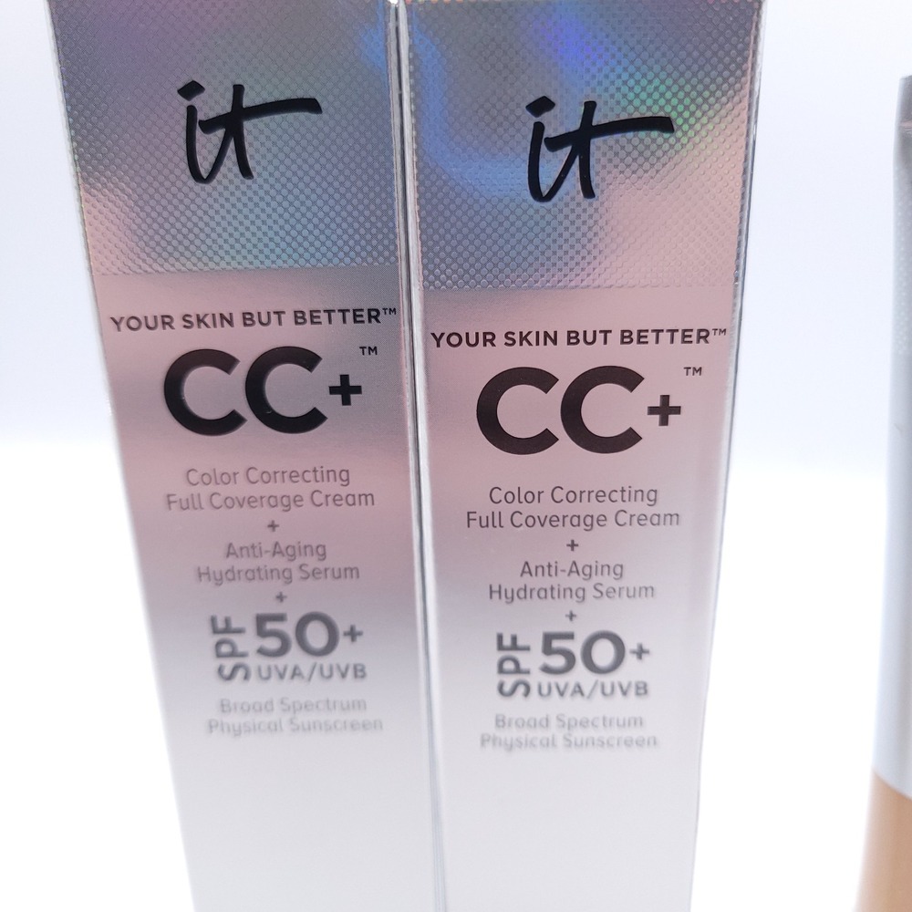 2 x It Cosmetics Your Skin But Better CC Foundation SPF 50 Medium Tan Exp 02/22 - Picture 2 of 7